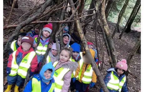 building dens at the gruffalo trail